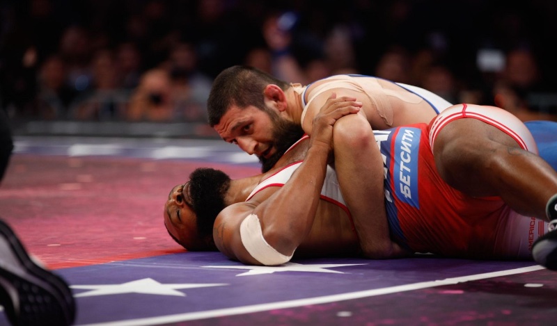 khamzat chimaev tyron woodley wrestling