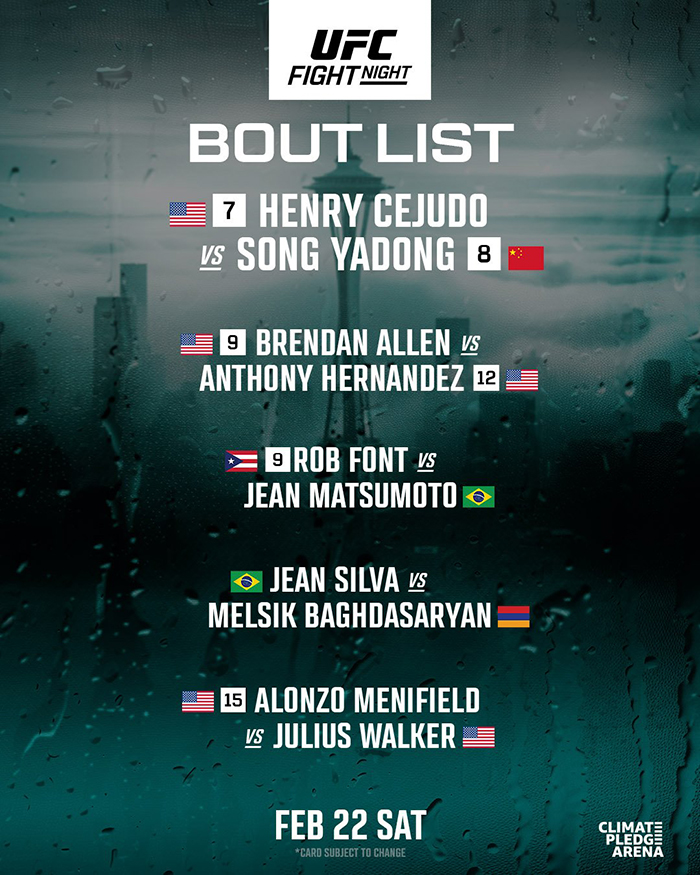 ufc seattle karta agonon 1