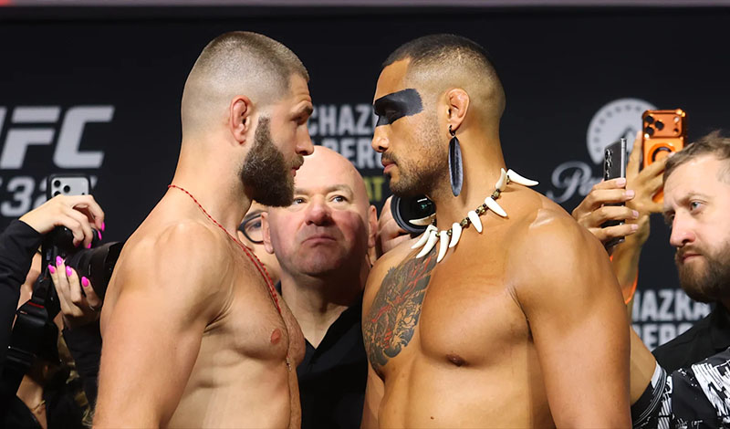 Jiri Prochazka Carlos Ulberg staredown