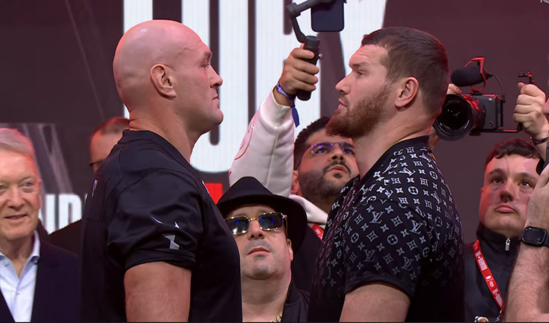 Tyson Fury Arslanbek Makhmudov staredown