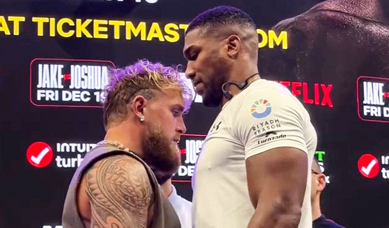 anthony joshua jake paul face off