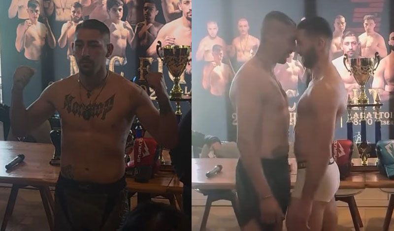 christos avramidis angelo mirno staredown