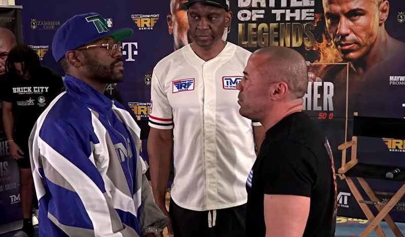 floyd mayweather jr mike zambidis face off