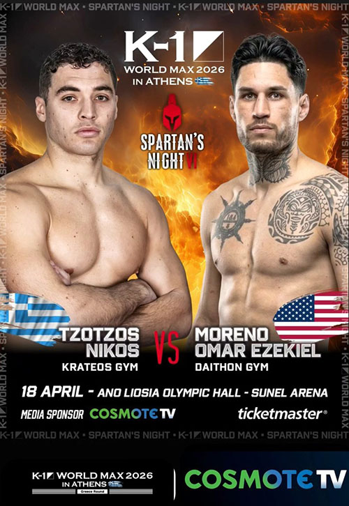 nikos tzotzos moreno ezekiel spartans night 6 afisa