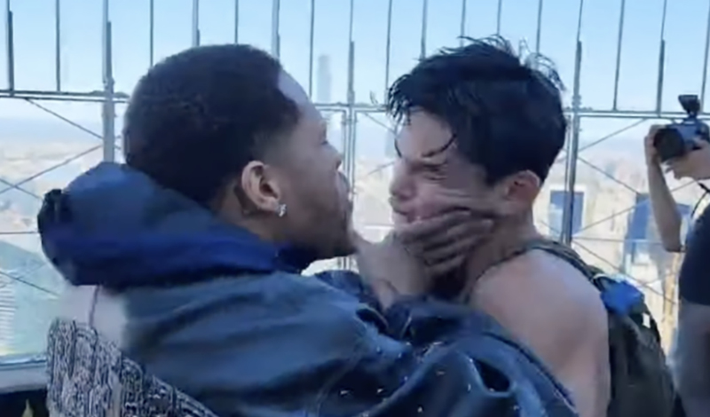 devin haney ryan garcia shove