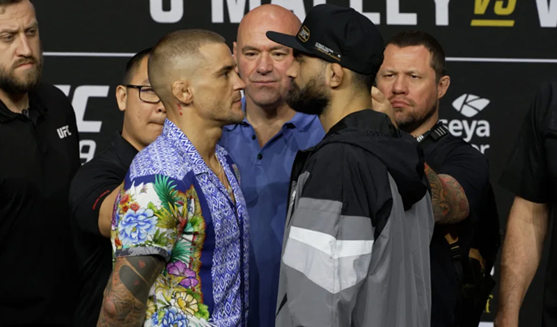 dustin poirier benoit saint denis face off