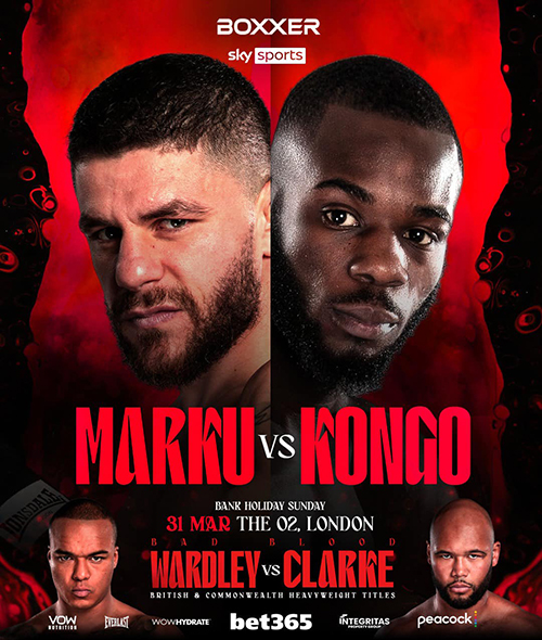 αφίσα του αγώνα florian marku με chris kongo