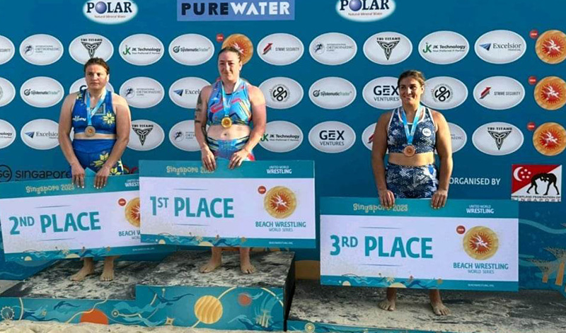 stefania zaxeila pagkosmio beach wrestling