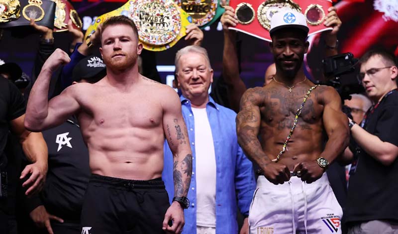 canelo scull staredown