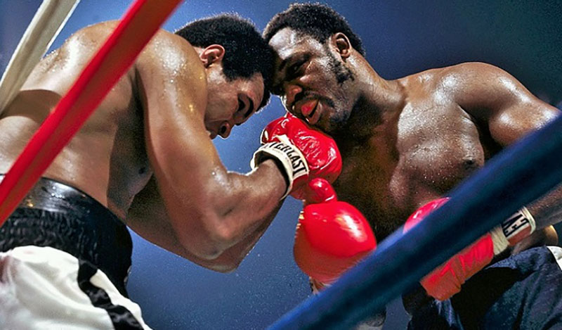 mohammed ali joe frazier thriller in manilla foto